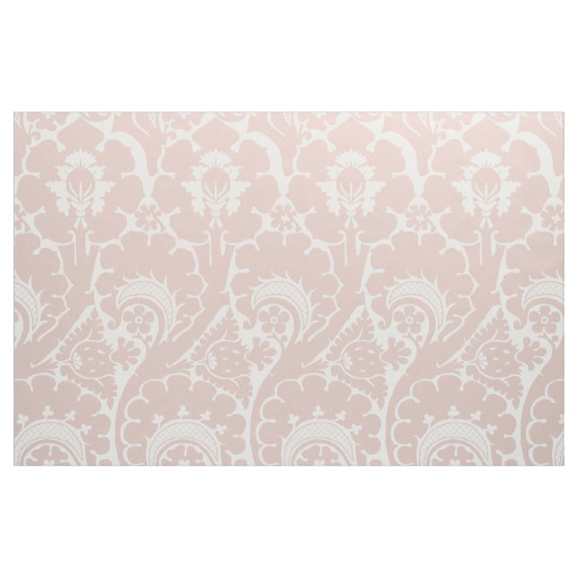 Rosa och vit renässansblomma tyg (Fat Quarter)