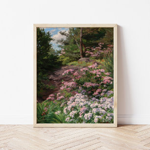 Rosa och vit Rhododendron Thomas Allen, Jr. Poster