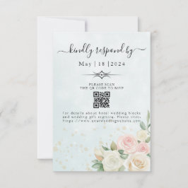 Rosa och Vit ros blooms OSA Kort