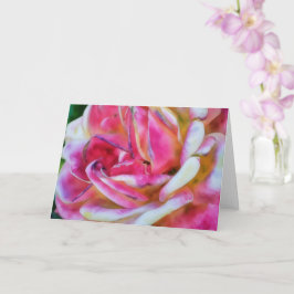 Rosa och Vit ros Watercolor Stil Art Kort