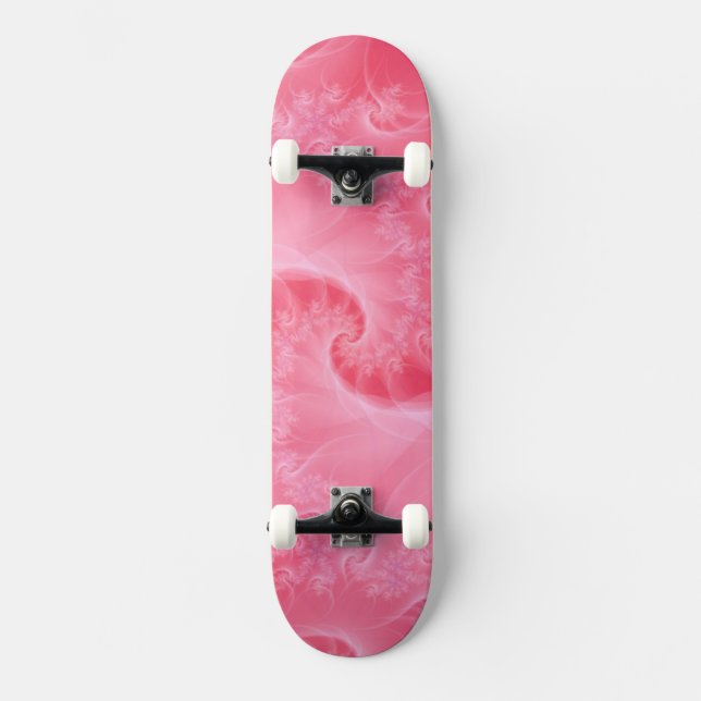 Rosa och Vit skateboard Bräda 19,5 Cm (Framsida)