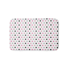 Rosa och vit Söt Polka dots Badrumsmatta