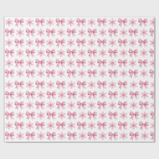 Rosa och vit söt presentinslagspappersrulle presentpapper