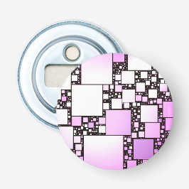 Rosa och vit Square Dancing Flaska Open Flasköppnare