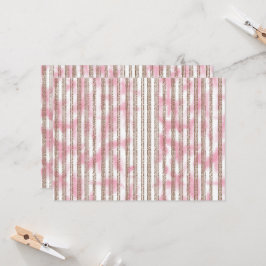 rosa och vit strimlad bakgrund inbjudningar