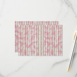 rosa och vit strimlad bakgrund OSA kort