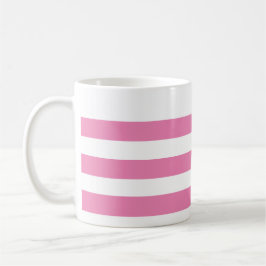 Rosa och vit stripe Mugg