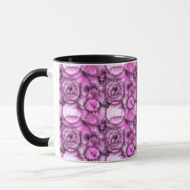 Rosa och vit Tie Dye virvelmönster Mugg (Vänster)