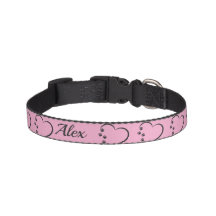 Rosa och vit unik hundhalsband