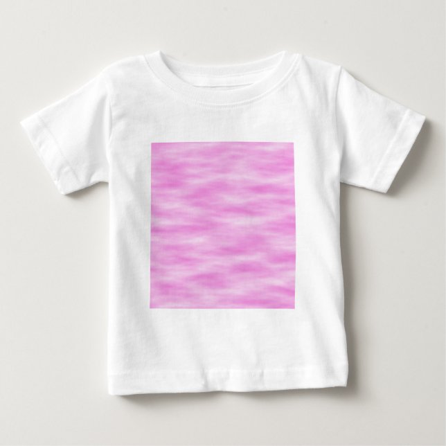 Rosa och vit Vågigt Mönster. Tee Shirt (Framsida)