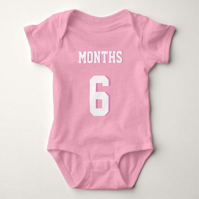 Rosa och vita Baby | Idrottsdesign Tee Shirt (Framsida)