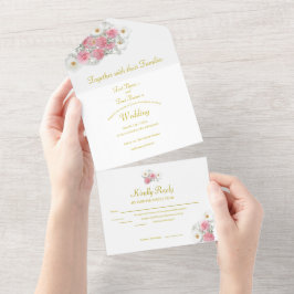 Rosa och vita blommor