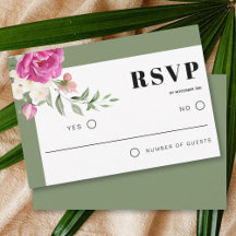 Rosa och vita blommor blommigt sage grönt bröllop