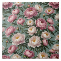 Rosa och vita blommor från Peony