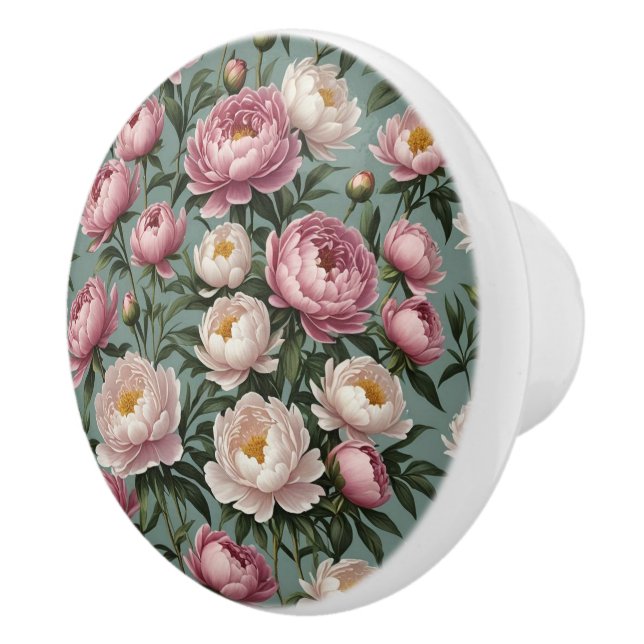 Rosa och vita blommor från Peony Knopp (Höger)