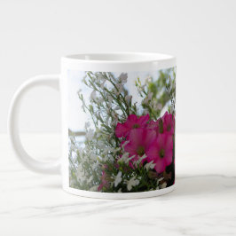 Rosa och vita blommor - Martha's Vineyard Jumbo Mugg