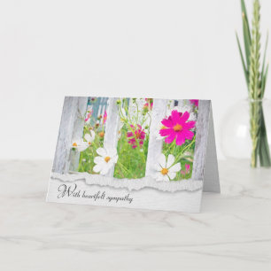 Rosa och vita blomsterfärger kort