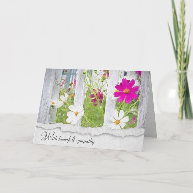 Rosa och vita blomsterfärger kort (Framsida)