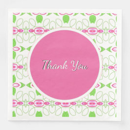 Rosa och Vita Bröllop Pappersservett