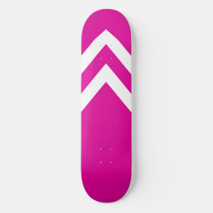Rosa och Vita Chevrons Skateboarddäck Mini Skateboard Bräda 18,5 Cm