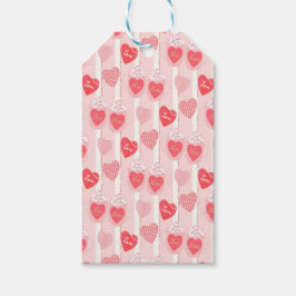 Rosa och Vita Hjärtan, Vita Strösselband Presentetikett