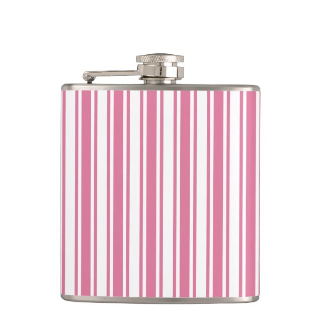 Rosa och vita kandiser rand fickplunta (Framsidan)