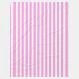 Rosa och vita kandiser rand fleecefilt