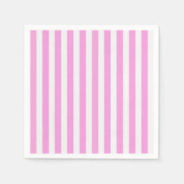 Rosa och vita kandiser rand pappersservett