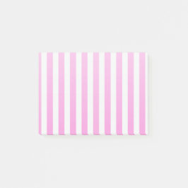 Rosa och vita kandiser rand post-it block