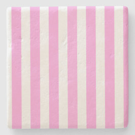 Rosa och vita kandiser rand stenunderlägg