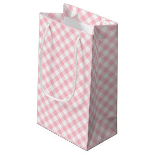Rosa och vita medelStorleka diagonala Gingham-kont