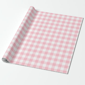 Rosa och vita, medelStorleka Gingham-kontroller Presentpapper