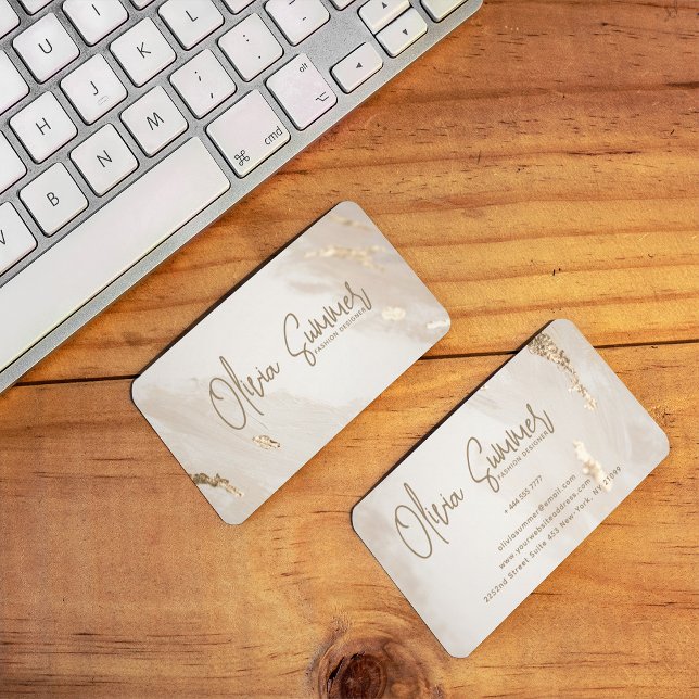 Rosa och vita minimalister visitkort (Skapare uppladdad)