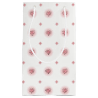 Rosa och vita öron och diamanter Mönster Gift Bag