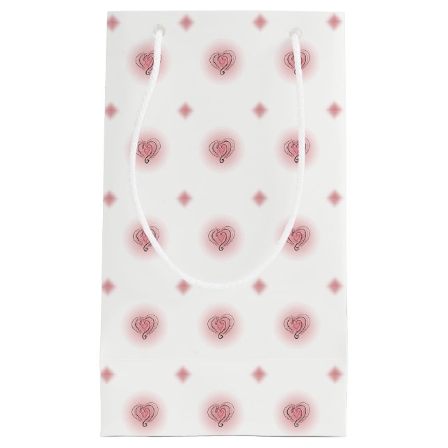 Rosa och vita öron och diamanter Mönster Gift Bag (Framsidan)