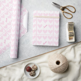 Rosa och vita öron presentpapper