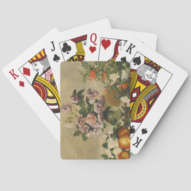 Rosa och vita peonblommor (Peonies still Life) Casinokort (Baksidan)