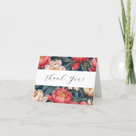 Rosa och vita peonorientaliska tackkort