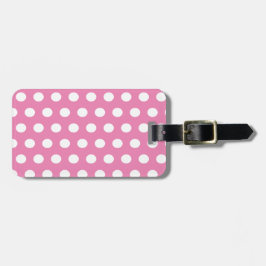 Rosa och Vita Polka dots Bagagebricka