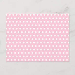 Rosa och Vita Polka dots Mönster. Vykort
