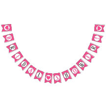 Rosa och vita prickiga hjärtan bröllopsdusch