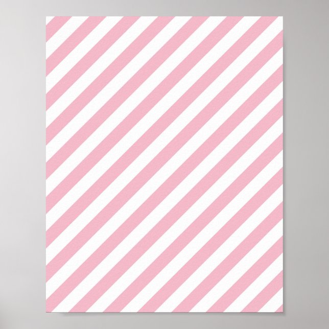 Rosa och Vita Rand Poster (Framsidan)