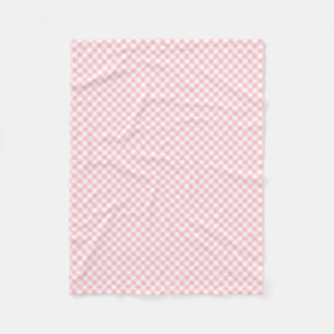 Rosa och vita små Storleka diagonala Gingham-kontr Fleecefilt