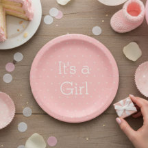 Rosa och Vita Stjärnmönster Det är en flicka