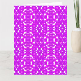 Rosa och vita symmetriska markeringar kort