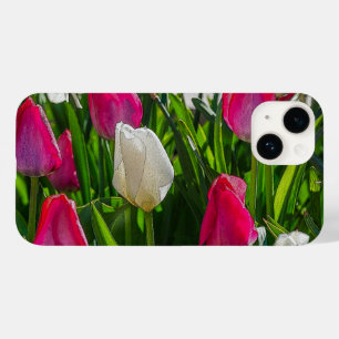 Rosa och vita tulpaner Painterly iphone case