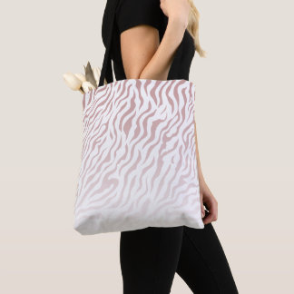 Rosa och Vita zebra tryck: Snyggt Tote Bag Tygkasse