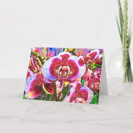 Rosa- och vitblommor kort