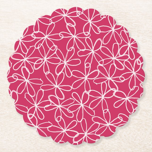 Rosa- och vitdesign Finare Underlägg Papper (Framsida)