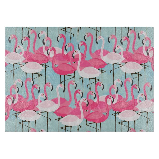 Rosa- och vitfolkmassa av Flamingos (Framsidan)